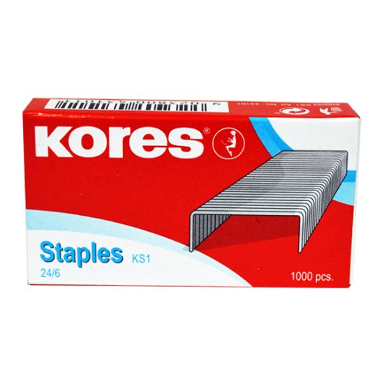 صورة دبوس دباسة أبيض أصلى علبة حمراء مقاس 6/24 كورس 43101