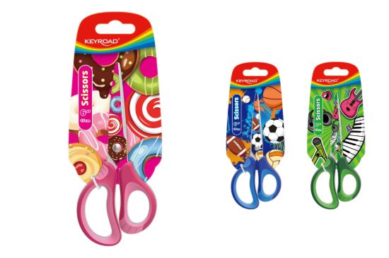صورة مقص أطفال معدني ملون 15 سم 151 × 66 × 11 مم، 1قطعة على كارت – كي روود موديل KR971675