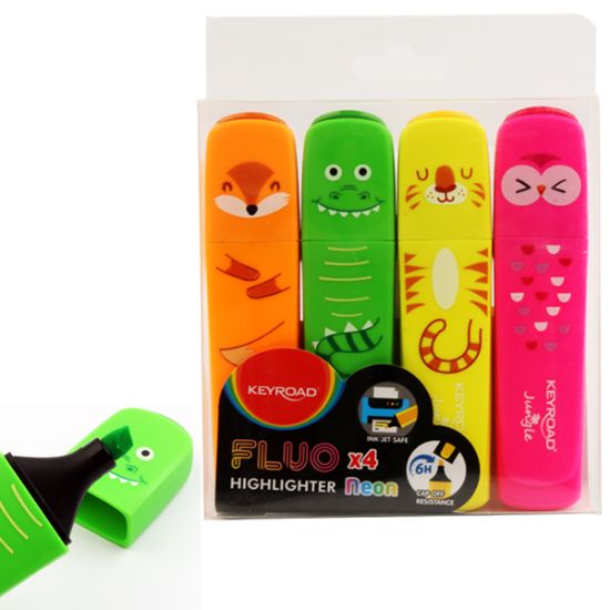 صورة طقم  قلم فسفوري جنجل 4 قطع كي رود موديل KR972176