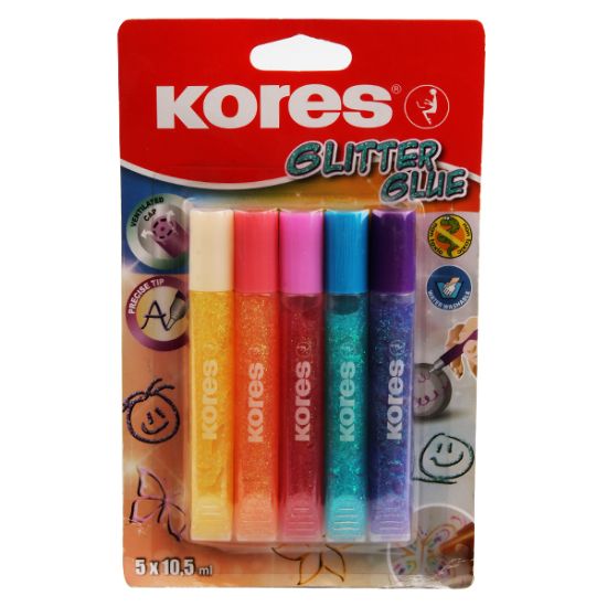 صورة طقم جليتر جلو 5 لون فاتح سن معدن 10.5 مل كورس موديل 75001