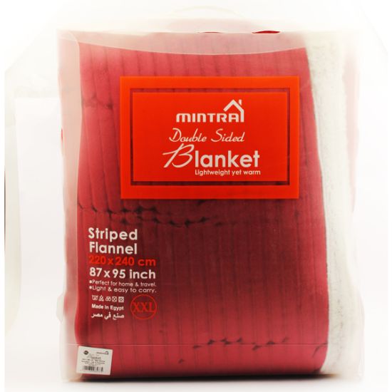 صورة بطانية مايكرو فيبر وجهين مضلع ألوان 240× 220 سم – مينترا 