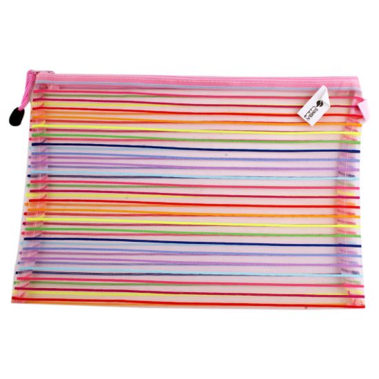 صورة حافظة بسوستة مقلم بينك مقاس A4 سيمبا موديل QCD- A6