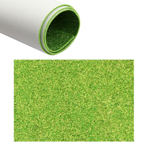 صورة فرخ فوم ستيكر جليتر مرن أخضر فاتح 2 مم 50×70 سم - سيمبا