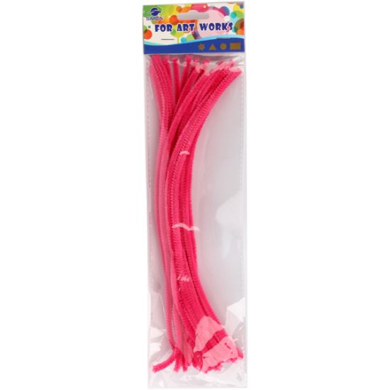 صورة أعواد سلك مرن قطيفة - كيس 20 قطعة - لون فوشيا - سيمبا موديل MT205