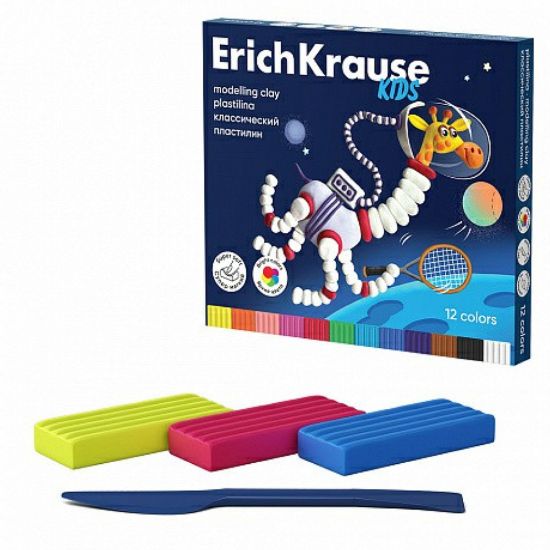 صورة صلصال ألوان اريك كراوس 12 قطعة بأداة تشكيل 216 جم - موديل 61332