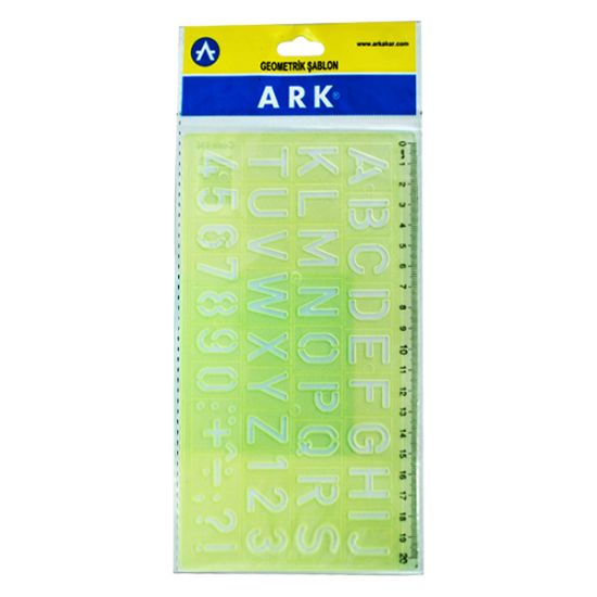 صورة اسطمبة حروف وأرقام لونها أخضر مقاس 20 × 13 سم – أرك 121