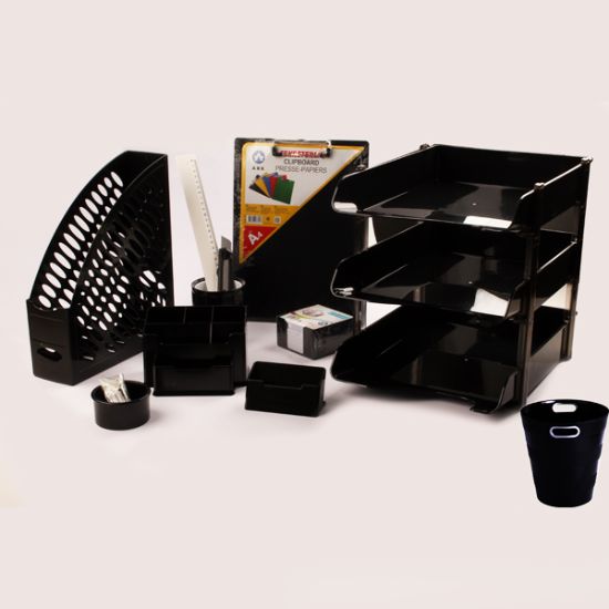 صورة طقم أدوات مكتبية 12 قطعة أسود – أرك 1500