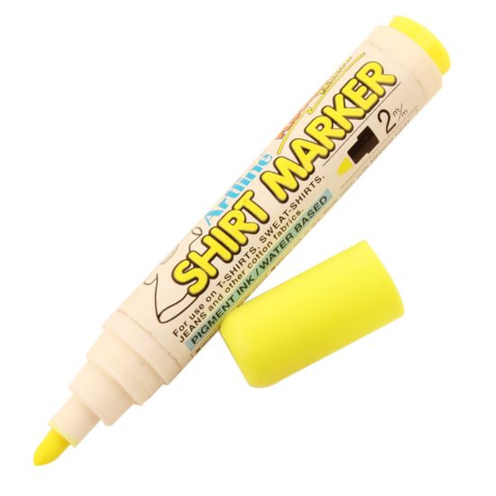 صورة قلم ماركر للتيشرت أصفر10 جم متوسط – آرت لاين EKT-2