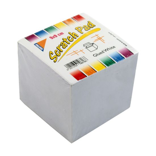 صورة ورق صابون ساسي بالغراء 9×9 أبيض