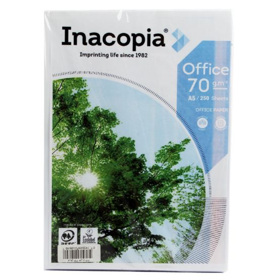 صورة رزمة ورق تصوير أوفيس 70 جم 250 ورقة A5 إنكوبيا